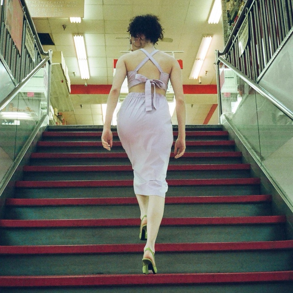 REIFHAUS - Lilac Cotton Tie-back Top